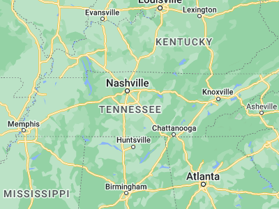 Map showing location of Murfreesboro (35.84562, -86.39027)