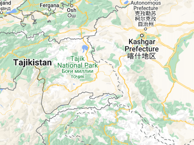 Map showing location of Murghob (38.17023, 73.96674)