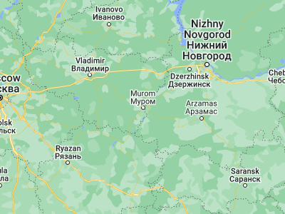 Map showing location of Murom (55.575, 42.0426)