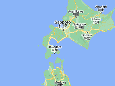 Map showing location of Muroran (42.31722, 140.98806)