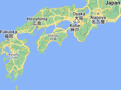 Map showing location of Muroto (33.28333, 134.15)