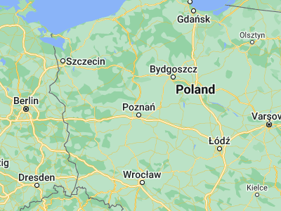 Map showing location of Murowana Goślina (52.57463, 17.00933)