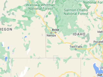 Map showing location of Murphy (43.21822, -116.55234)