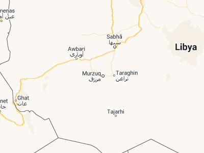 Map showing location of Murzuq (25.91552, 13.91839)