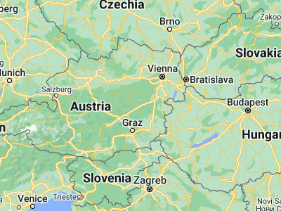 Map showing location of Mürzzuschlag (47.6, 15.68333)
