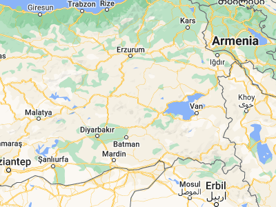 Map showing location of Muş (38.74525, 41.50693)
