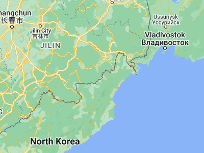Map showing location of Musan-ŭp (42.22609, 129.20776)