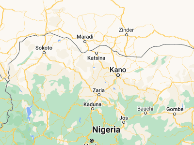 Map showing location of Musawa (12.12717, 7.6698)