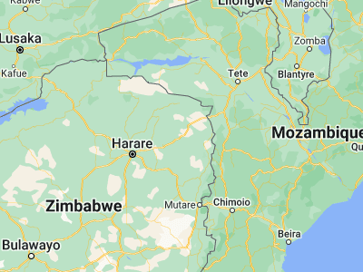 Map showing location of Mutoko (-17.39699, 32.22677)