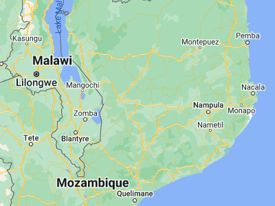 Map showing location of Mutuáli (-14.87056, 37.00444)