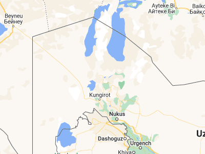 Map showing location of Mŭynoq (43.76833, 59.02139)