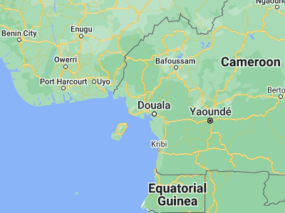 Map showing location of Muyuka (4.2898, 9.4103)