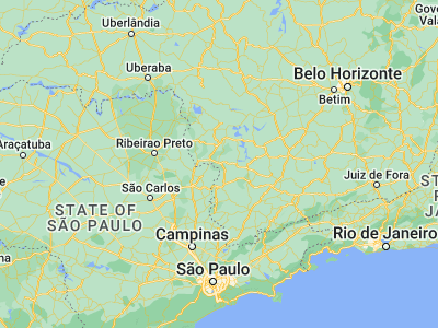 Map showing location of Muzambinho (-21.37583, -46.52556)