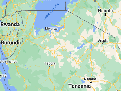 Map showing location of Mwadui (-3.55, 33.6)