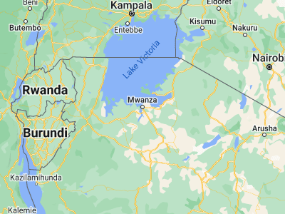 Map showing location of Mwanza (-2.51667, 32.9)