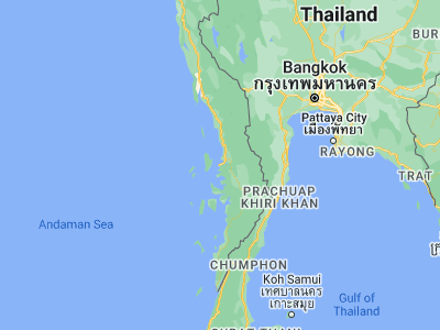 Map showing location of Myeik (12.43333, 98.6)