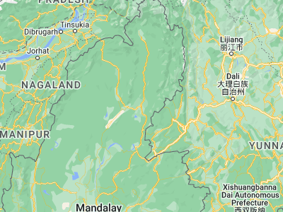 Map showing location of Myitkyinā (25.38333, 97.4)