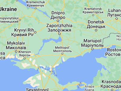 Map showing location of Mykhaylivka (47.27235, 35.22235)