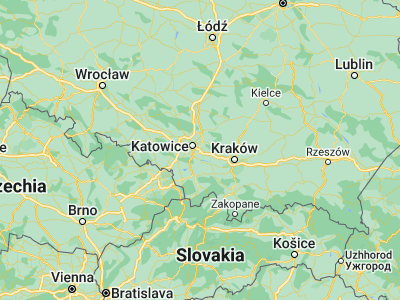 Map showing location of Mysłowice (50.20745, 19.16668)