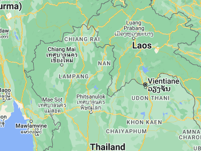 Map showing location of Na Noi (18.32639, 100.71417)
