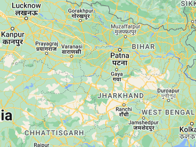 Map showing location of Nabīnagar (24.60658, 84.12719)