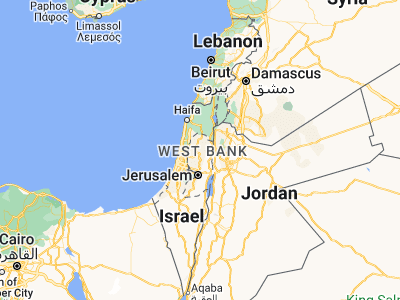 Map showing location of Nablus (32.22111, 35.25444)