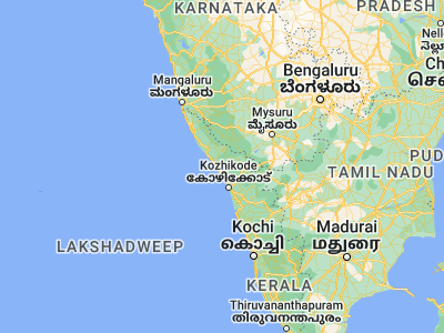 Map showing location of Nādāpuram (11.7, 75.66667)