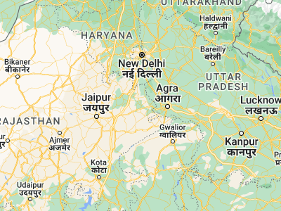 Map showing location of Nādbai (27.22288, 77.19569)