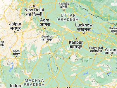 Map showing location of Nadīgaon (26.10802, 79.02275)