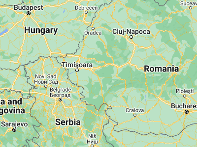 Map showing location of Nădrag (45.65, 22.18333)