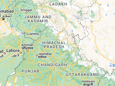 Map showing location of Nagar (32.13808, 77.17393)