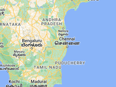 Map showing location of Nagari (13.33333, 79.58333)