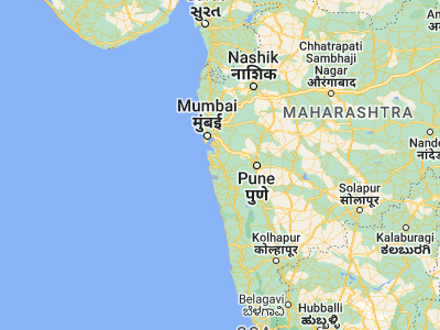 Map showing location of Nāgothana (18.53333, 73.13333)