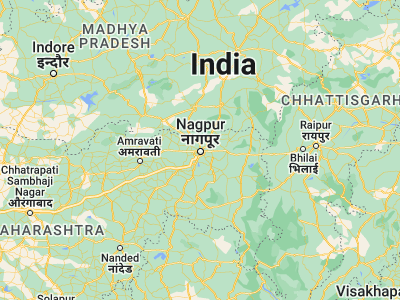 Map showing location of Nāgpur (21.15, 79.1)
