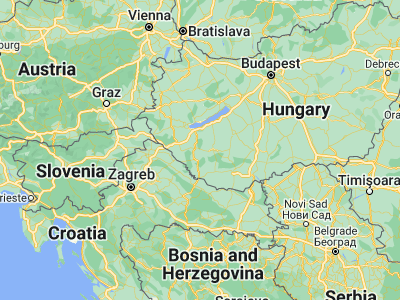 Map showing location of Nagybajom (46.39232, 17.51147)