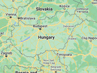 Map showing location of Nagykőrös (47.03419, 19.77857)