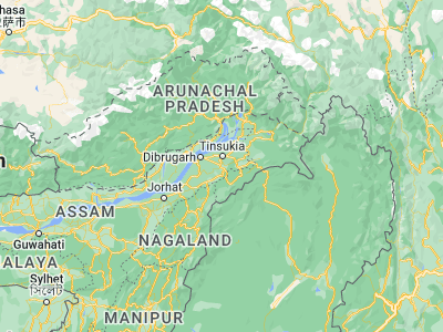 Map showing location of Nahorkatiya (27.28912, 95.3418)