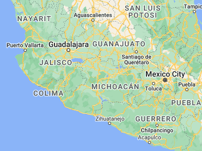 Map showing location of Nahuatzén (19.655, -101.91639)