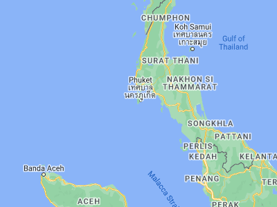 Map showing location of Nai Harn (7.77859, 98.30661)