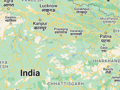 Map showing location of Naigarhī (24.78778, 81.77707)
