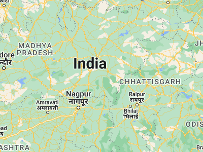 Map showing location of Nainpur (22.43333, 80.11667)