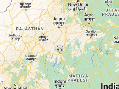 Map showing location of Nainwa (25.77145, 75.84978)