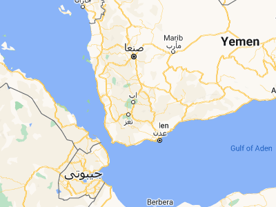 Map showing location of Najd al Jumā‘ī (13.91581, 44.32414)