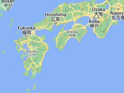 Map showing location of Nakamura (32.98333, 132.93333)