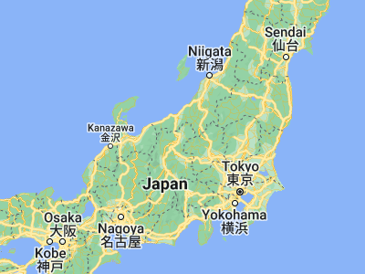 Map showing location of Nakano (36.75, 138.36667)
