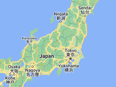 Map showing location of Nakanojō (36.58333, 138.85)