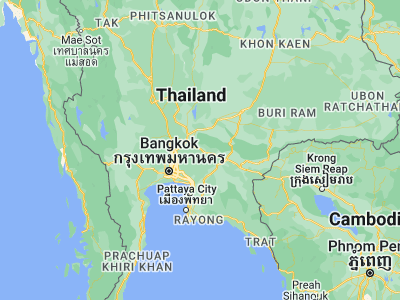 Map showing location of Nakhon Nayok (14.20463, 101.21295)