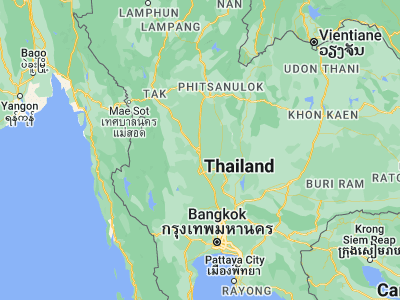 Map showing location of Nakhon Sawan (15.70472, 100.13717)