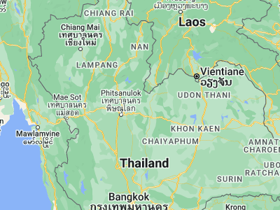 Map showing location of Nakhon Thai (17.10056, 100.83739)