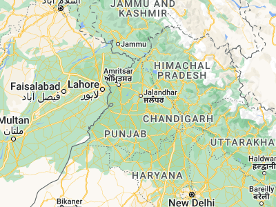 Map showing location of Nakodar (31.1259, 75.47586)